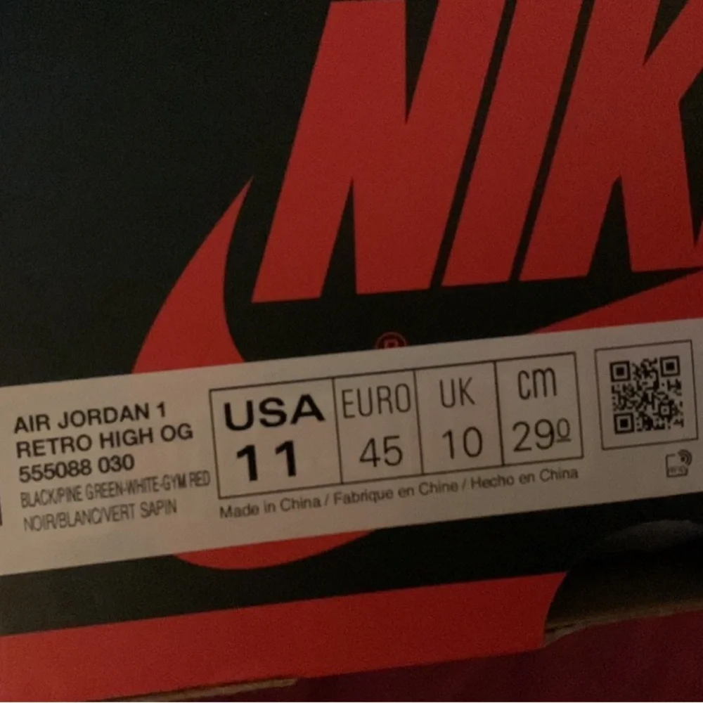 Jordan 1 pine green 2.0 size 11 - Picture 5 of 6